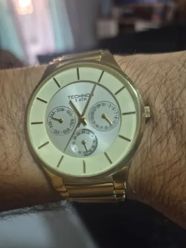 Relógio TECHNOS DOURADO MULTIFUNÇÕES  5ATM   -   ÓTIMO ESTADO