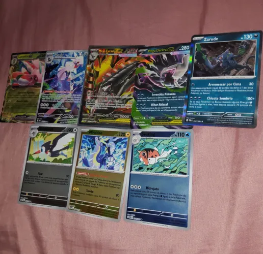 Mega Excadril EX + Mega Darkrai EX + Silvally + 250 cartas diversas + cartas de energia