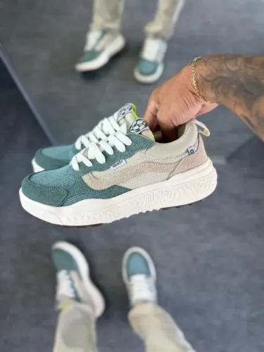 Tênis Vans Neo Prime Couro Cor: Verde/Bege Masculino Premium Disponível 38 ao 43 