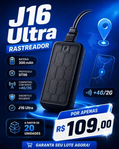 Rastreador J16 ultra bateria 300 miliamperes