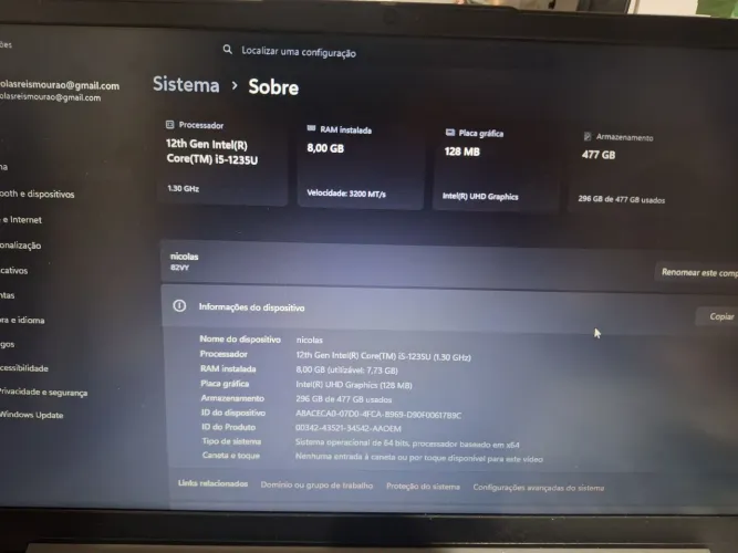  Lenovo IdeaPad i5 (12ª Geração) | 8GB RAM | SSD 512GB