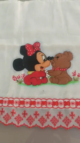 Fralda de Boca Artesanal Pintada à Mão | Presente para Bebê