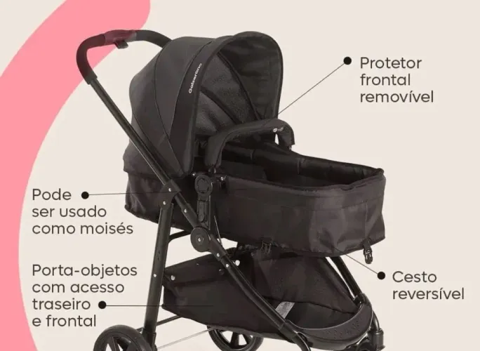 Vendo carrinho de bebê 3 em 1