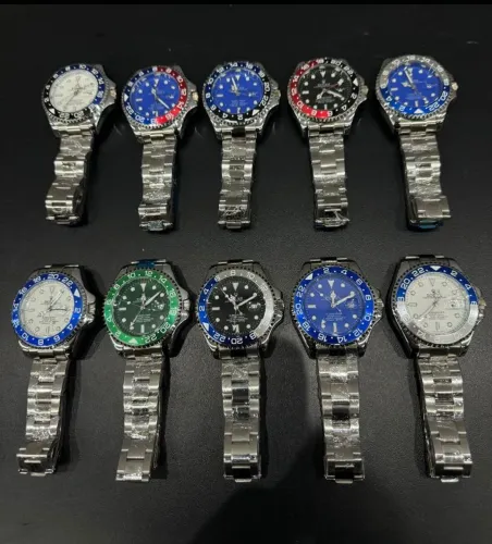 Relógio Rolex GMT Master II Luxo Masculino Aço Inox