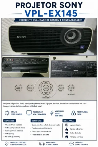 Projetor Sony VPL EX 145