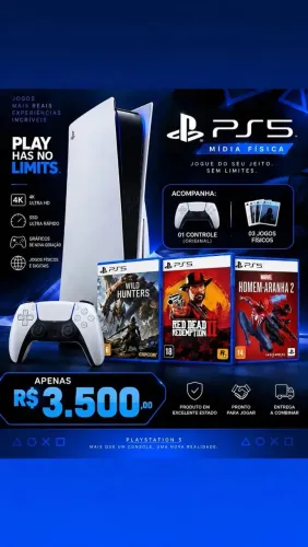 PS5 MÍDIA FISICA