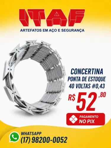 Concertina Ponta de Estoque 40 Voltas #0,43