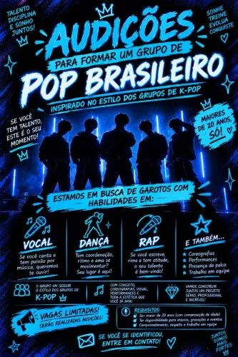 Procuram-se integrantes para um novo grupo pop