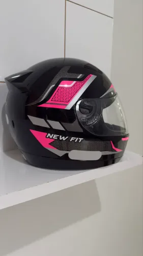 EBF Capacete New Fit Shift 58/Preto com Rosa