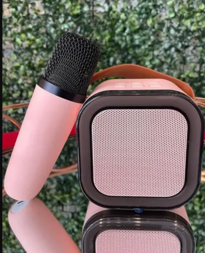 Caixa de som bluetooth com microfone 