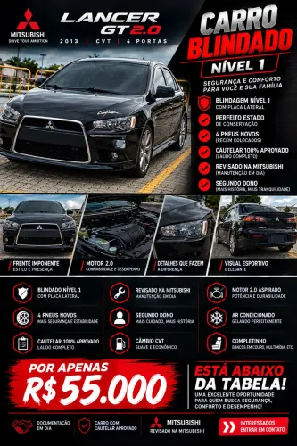 Mitsubishi Lancer GT 2.0 16V 160cv Aut. 2013