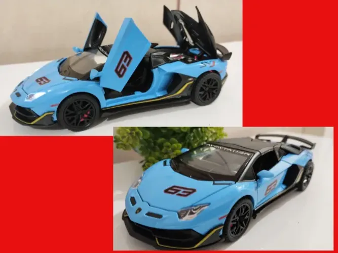 Carro Miniatura Lamborghini Escala 1:32 Azul