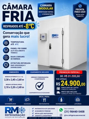 CÂMARA FRIA NA PROMOÇÃO