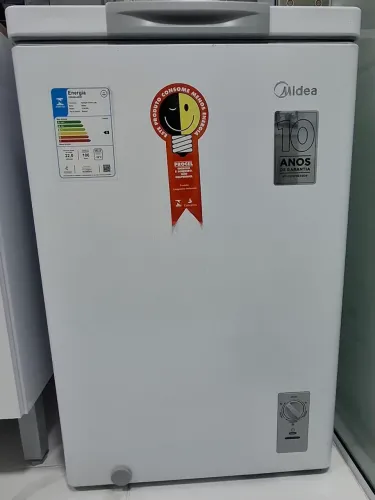 Freezer Horizontal Midea 100 Litros 1 Porta Cfa10b1 Branco 110v
