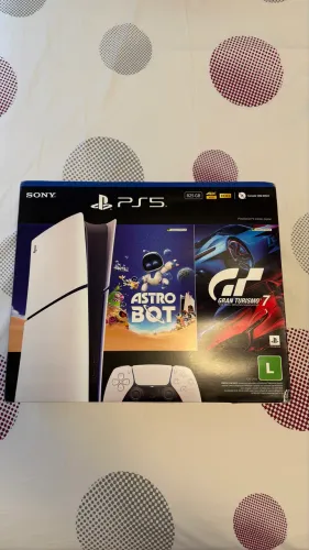 PS5 Slim 825GB com Leitor + Astro Bot + Gran Turismo 7 | Lacrado | Nota Fiscal