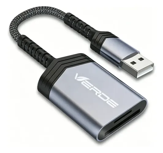 Leitor De Cartão Verde De Memória Usb 3.0 Para Sd + Tf