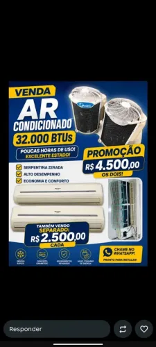 Vendo 2 ar condicionado de 32.00 btus