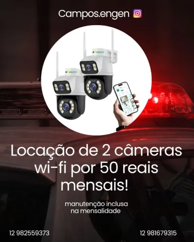 Locação de câmeras de segurança 