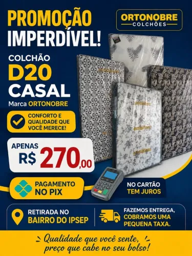Promoção colchão D20 casal marca ortonobre no valor de r$ 270