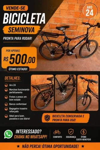 Bicicleta semi nova