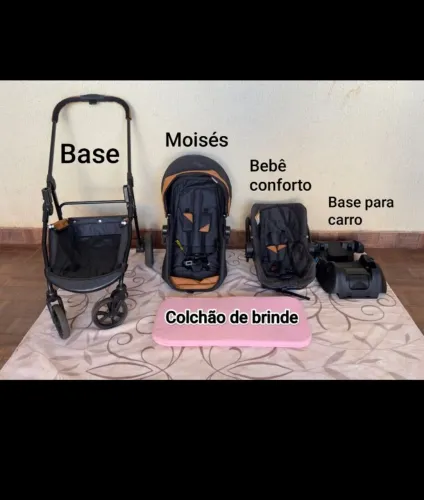 Carrinho Galzerano Completo: Bebê Conforto+Moisés+Base para carro (ST.ORLANDO DE MORAIS)