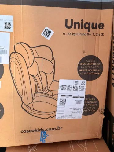 Cadeirinha Cosco Kids, Unique, 0 a 36 kg, Preto Ouro Novo LACRADO