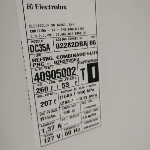 Geladeira Eletrolux DC35A