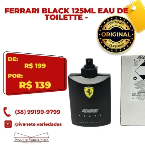 Perfume Ferrari Black EDT 125ml - Original