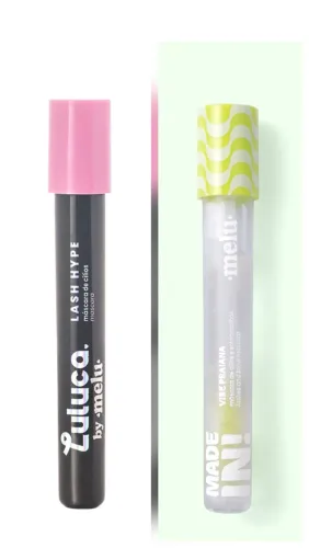 Kit máscara de cílios lash hype everyblack + incolor melu