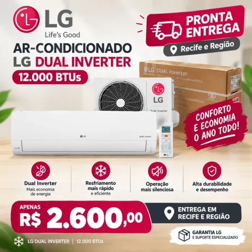 Ar-condicionado LG dual inverter 12.000 btus