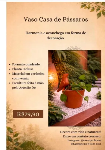 Vasos de pássaros