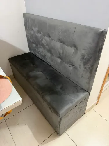 Canto Alemão Suede Cinza