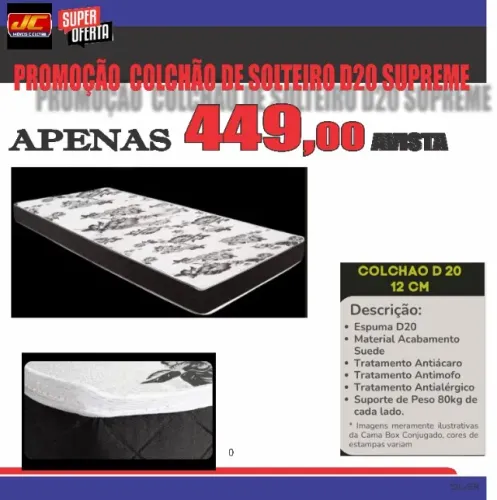 COLCHÃO D20 SOLTEIRO SUPREME