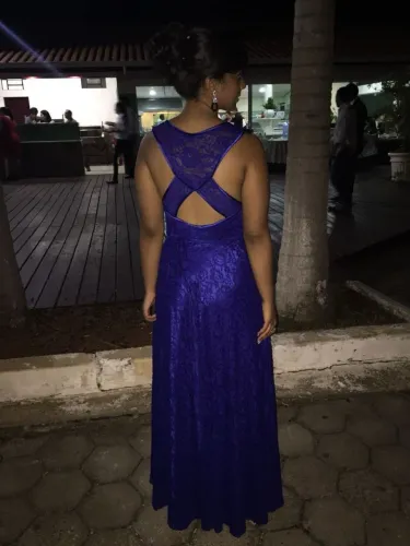 Vestido de festa , confeccionado todo em renda Sob medida