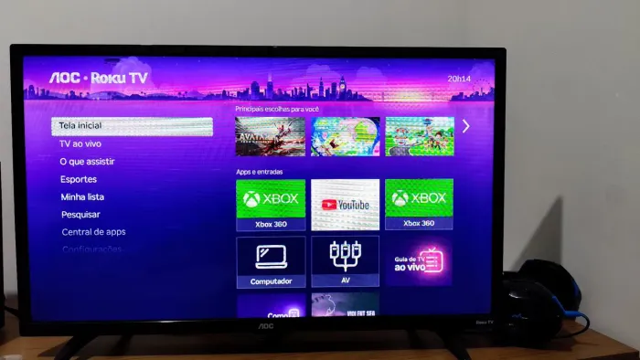 Smart TV AOC 32" LED Roku TV (Modelo 32S5195) - Perfeito Estado