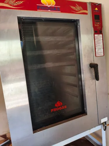 Forno turbo elétrico e gás para 8 telas