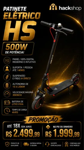PATINETE ELÉTRICA 350w COM AMORTECEDOR 