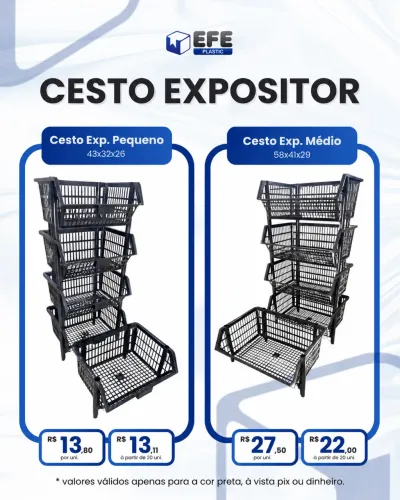 Cesto expositor plástico !!! 