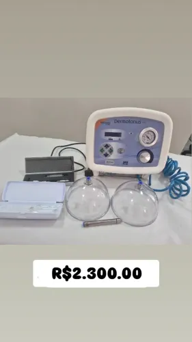 Aparelho de vacuoterapia e peeling de diamante.
