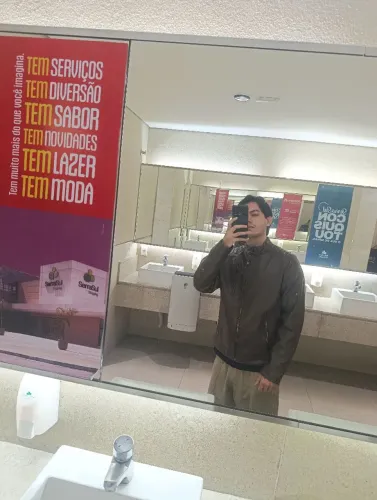 Jaqueta de couro marrom