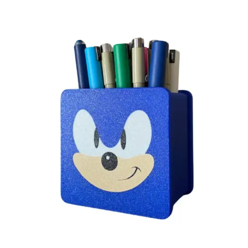 Porta Lápis e Canetas: Sonic The Hedgehog