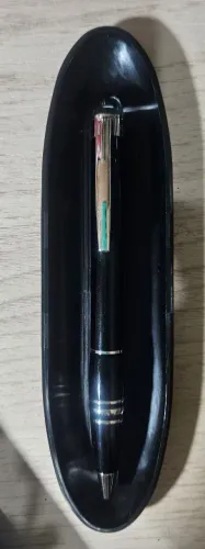 Linda caneta Montblanc starwalker preta e prata com tinta preta