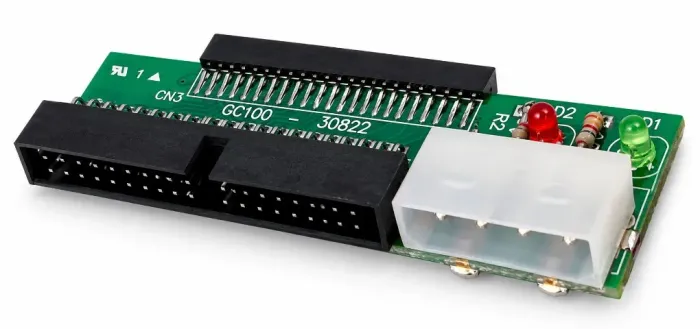 Placa Adaptadora IDE 44 Pinos Fêmea para IDE 40 Pinos Macho com Alimentação Molex