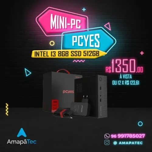 COMPUTADOR COMPACTO PCYES I3  8GB  SSD 512GB