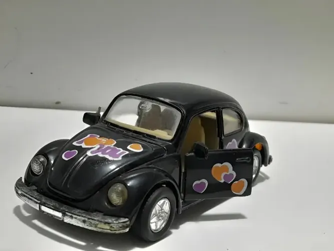 Miniatura Volkswagen Fusca Welly 1/32 Preto