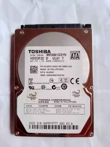 HD para notebook Toshiba 500GB