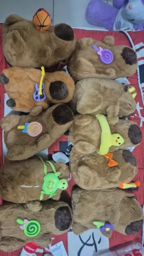 Lote 10 Pelúcias Capivaras, 22cm. Falam Capivara...Capivara.