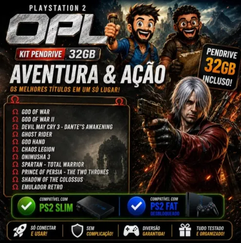 Kit de jogos ação e aventura PS2