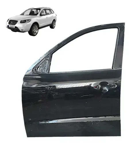 Porta Hyundai Santa Fé 2007 A 2010 Dianteira Esquerda Dianteira Esquerda Preto