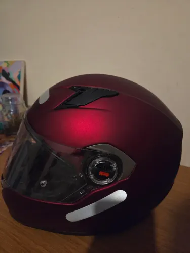 Capacete LS2 FF358 Vermelho Fosco Tam 54 + Capa e Adesivos